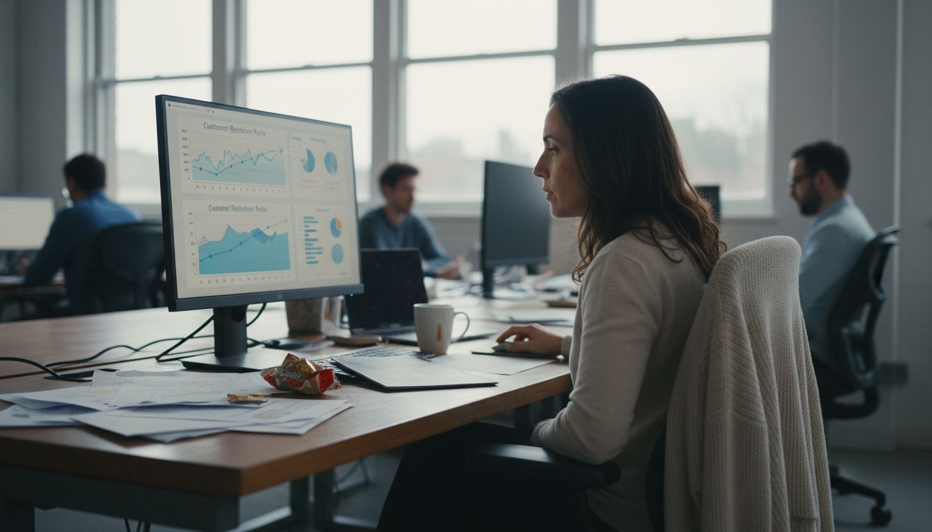 Ecommerce manager checking retention analytics