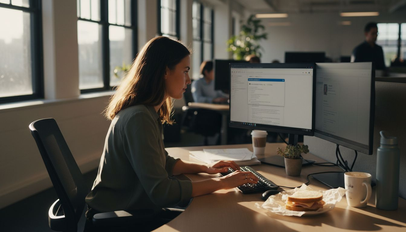 Customer specialist sending follow-up email
