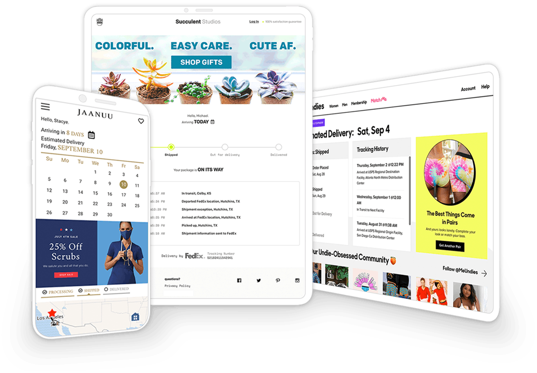 What is a branded tracking page